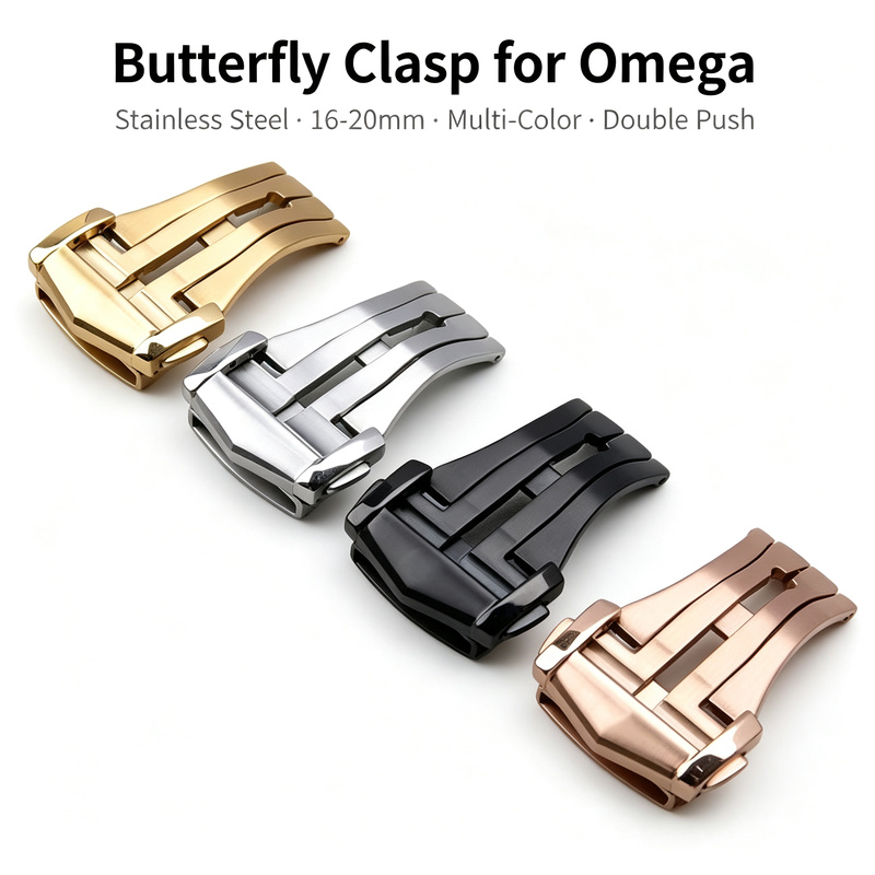 Butterfly Clasp Deployant - Stainless Steel Butterfly Clasp for Omega