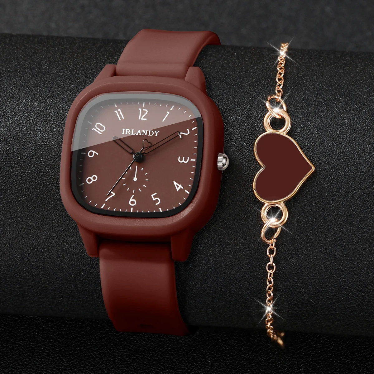 4PCS Fashion Square Women Quar - огляд і ціна Silicone Band Women