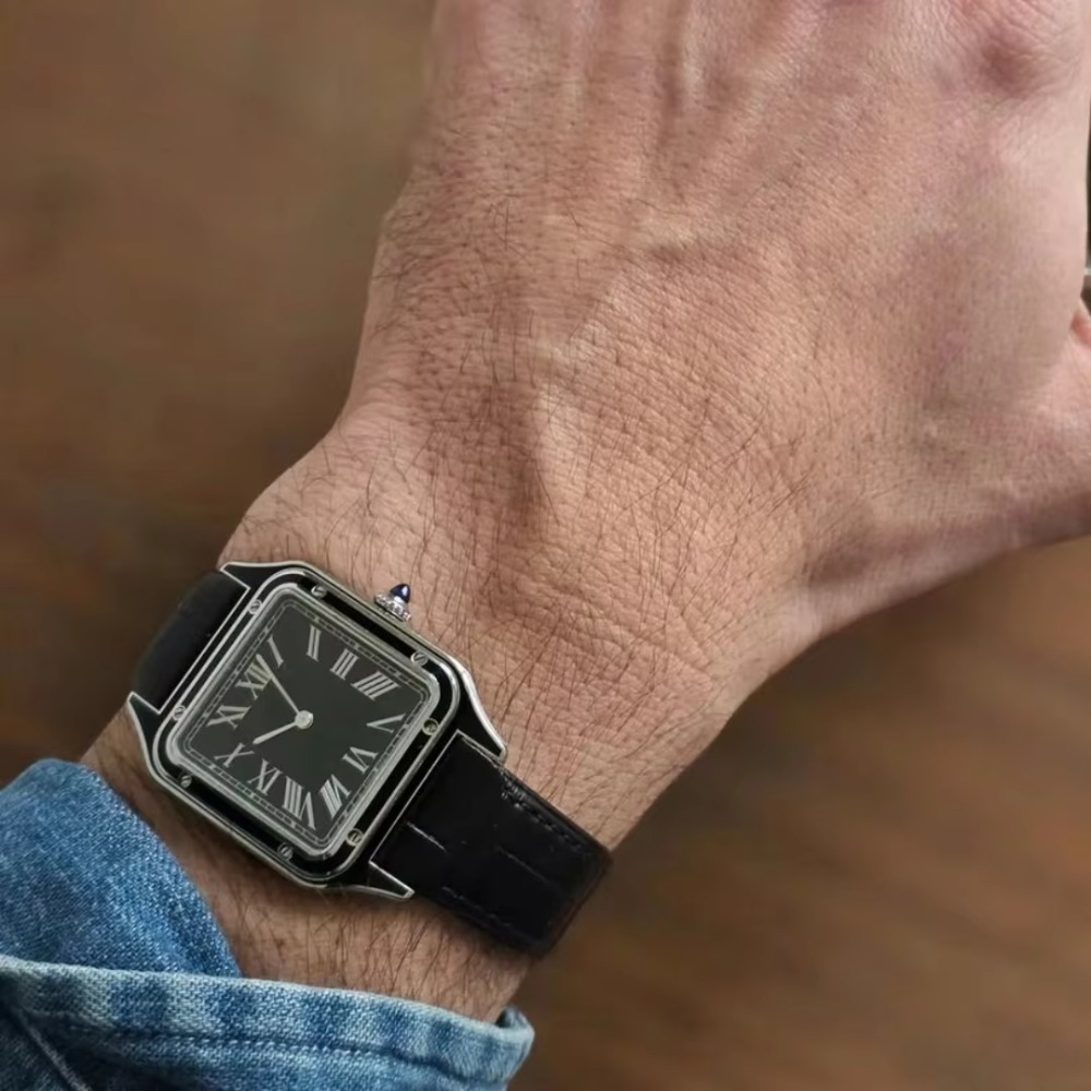 15.5mm 17.5mm 19mm Alligator P - огляд і ціна Cartier Watch Santos