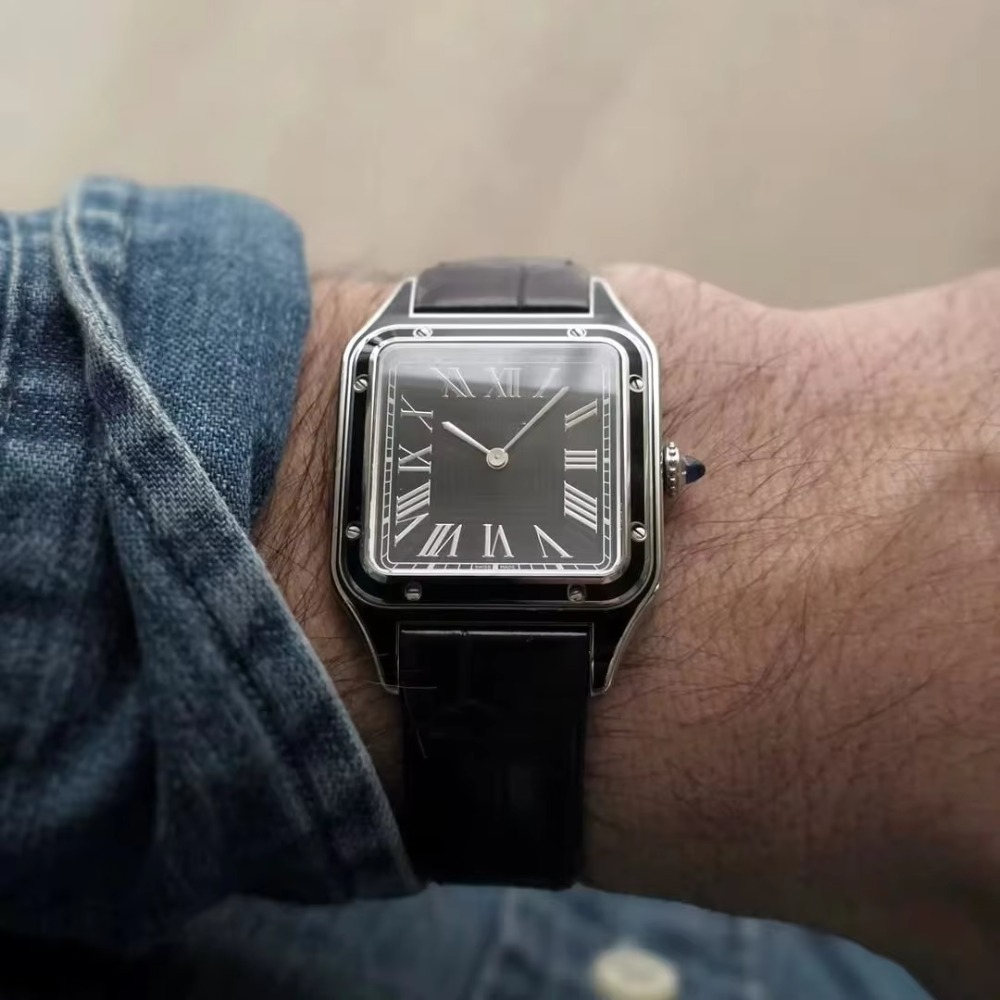 15.5mm 17.5mm 19mm Alligator P - огляд і ціна Cartier Watch Santos