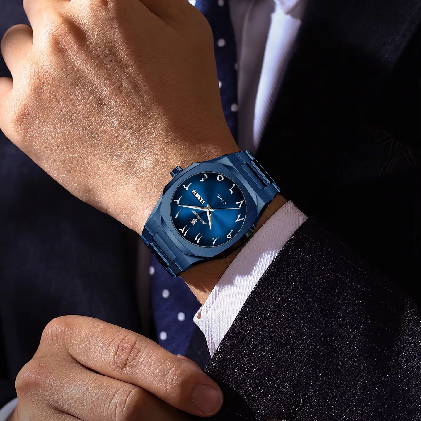 POEDAGAR Fashion Luxury Men's  - огляд і ціна Patek Philippe Watch Nautilus