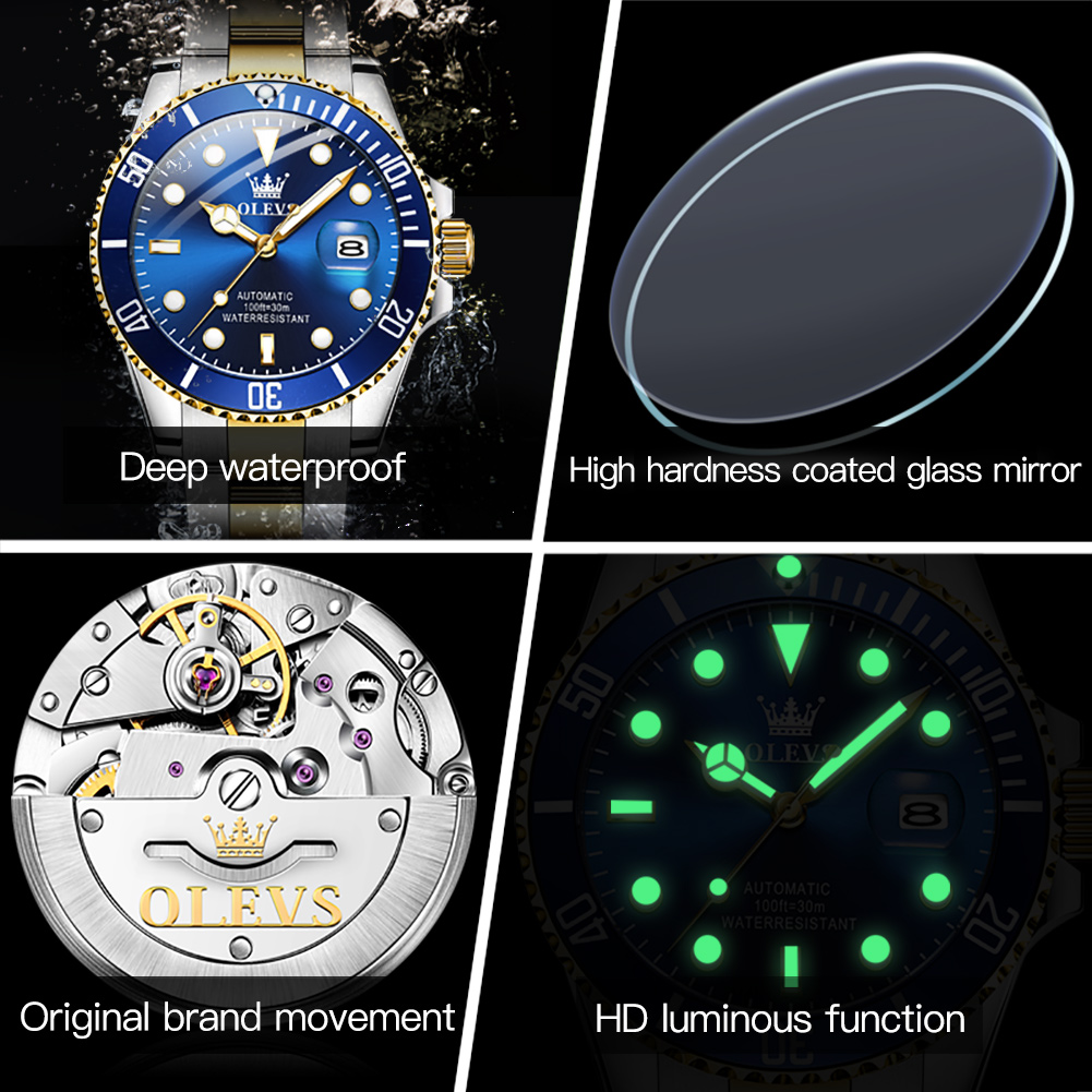 OLEVS 6650 Men Watch Classic O - огляд і ціна Rolex Watch Submariner