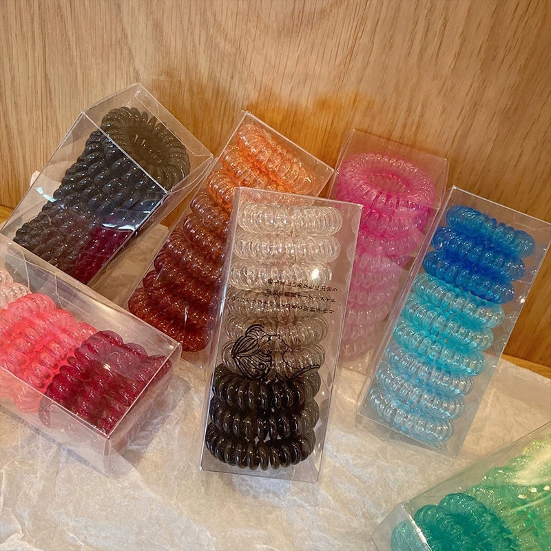 9 Pcs/Box Telephone Wire Elast - огляд і ціна Silicone Band Women